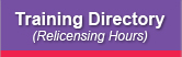 Training Directory for Relicensing Hours